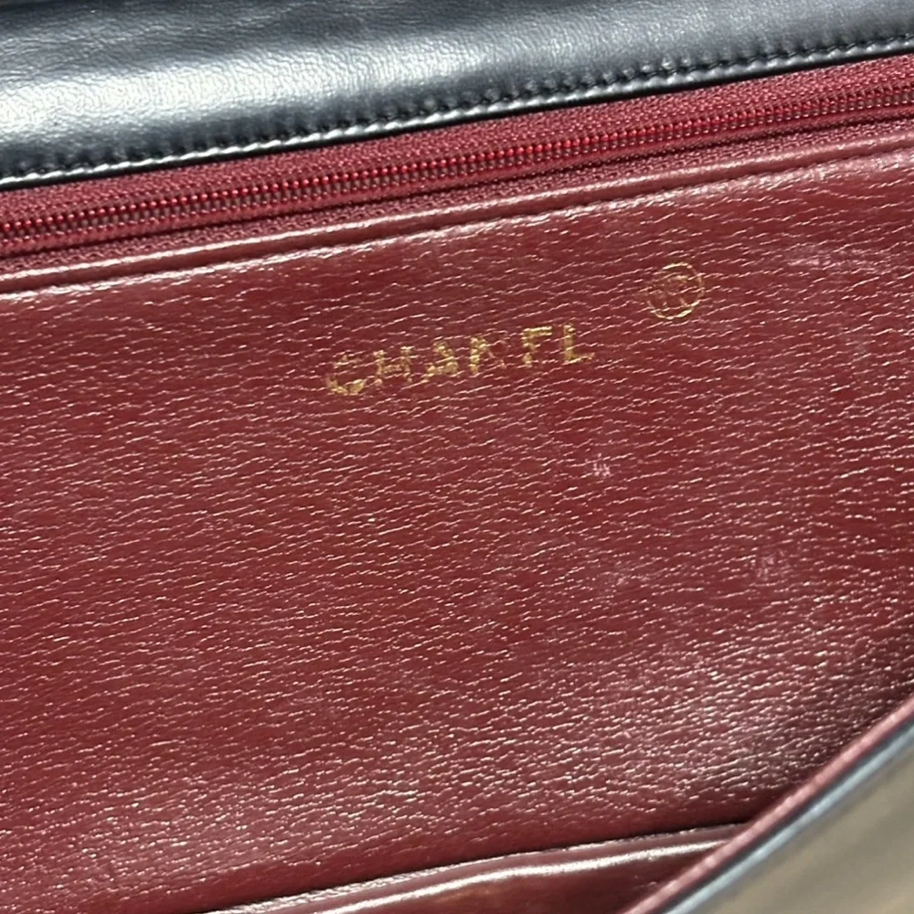 1989’ Vintage Black Lambskin Single Flap Shoulder Bag